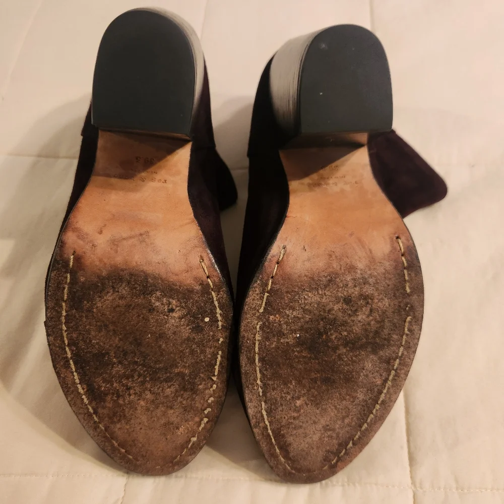 Rag & Bone Boots Newbury Classic Suede Burgundy, Reddish Brown Sz 39.5 / 9.5 EUC